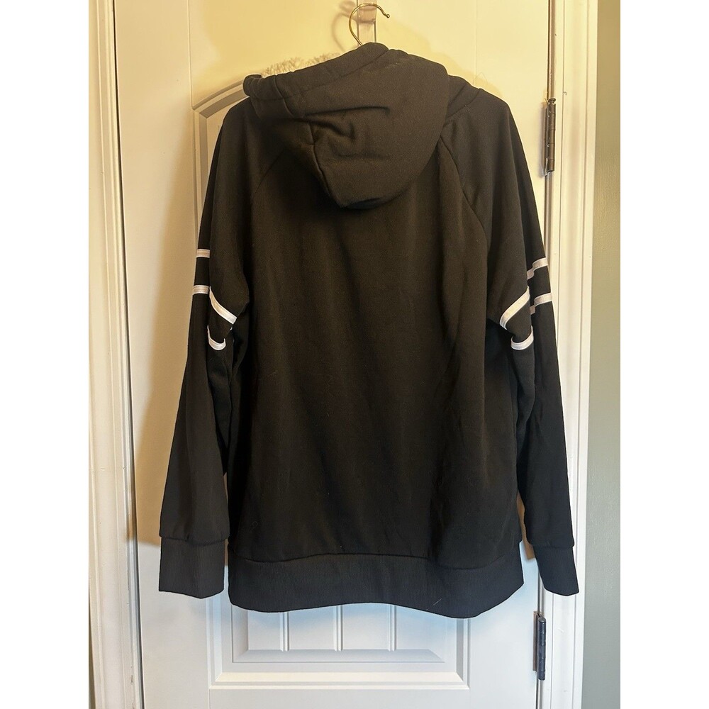 Bobbie Brooks 1X Warning I Really Don’t Care Sherpa Hoodie Black Plus Size Plush - Picture 5 of 16
